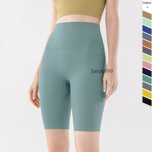 Lu yoga hoge taille heup hip tillen sport leggings fitness yoga biker shorts capris vrouwen running mode tennis short body building legging broek