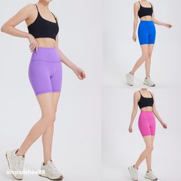 2024 Pantalons de yoga Shorts de yoga taille haute pantalon 4 points Pantalon de yoga Fitness Pantalon spandex pas d'exercice T-line