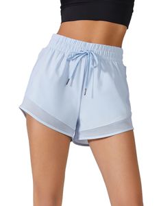 Ll yoga shorts pour femmes sports croix lu pantalon de taille avec poches coulant fitness extensible gymnase sous-vêtements