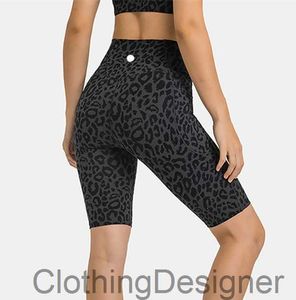Ll yoga shorts dames sport naadloze vijfde broek cross taille broek running fitness rekbare gym ondergoed training korte leggings ll952
