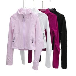 LL Yoga Wear Jackets sudaderas con capucha para mujer Diseñadores para mujer Sports Sampan Caply Coats Landing Fitness con capucha con capucha de manga larga