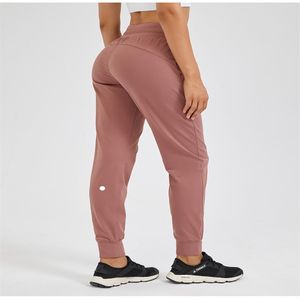 LL Yoga Wear Pantalon de jogging pour femme prêt à tirer sur corde extensible taille haute avec sangle d'entraînement Pants304i