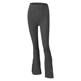 LL Yoga Wear Womens Womens High-Waist Sports Pantalons évasés côtelés Pantalons Lu avec un pantalon de yoga à fermeture éclair serrée confortable