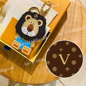 LL2021 MOUDE MERK DE Little Lion Cute Keychain Women Men Luxe auto Pendant unisex Designer Key Chain Trinket Jewelry CAR ACCE258W