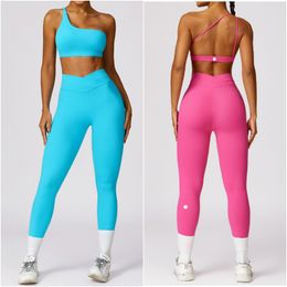 LL8578 Ajuste de yoga para mujeres Dos piezas Sets Pantalones de pantalones Sport Gym Gym Running Long Pant