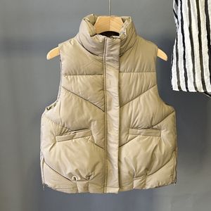 LL998 Vrouwen Yoga Pak Herfst/Winter Nieuwe Opstaande Kraag Kleine Geur Mouwloze Katoenen Tank Top Dragen Vest jas
