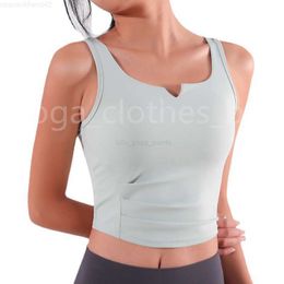 LLl-SP252 yoga-outfit Nieuw yoga-bh sportvest uit één stuk vrouwelijk U-vormig mooie achterkant afneembare verzamel hardloopfitnesskleding met merksportkleding