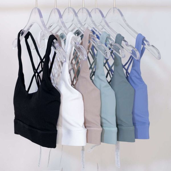 LLYoga Tenues Soutien-Gorge Bretelles Croisées pour Femmes Courir Gym Brassière Vêtements De Sport Débardeur Élargir Sous-Vêtements D'entraînement Gilet Sport Fitness Maillot De Corps Crop Tops