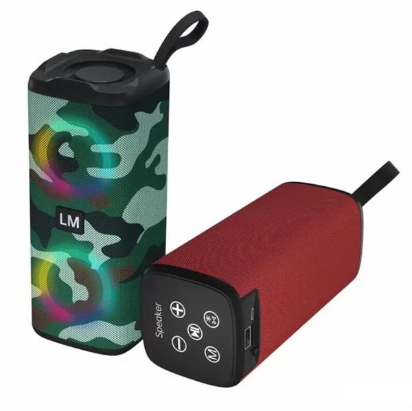 Haut-parleur Bluetooth sans fil LM-882 Double haut-parleur portable avec lumière LED sans logo LM bleu noir rouge camouflage couleur Pls Contactez-nous pour avec le style de logo