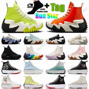 Chaussures de créateurs LM Run Hike Star Hi Casual Chaussures Femmes Hommes Motion Femmes Marque de vêtements britannique Joint Jagged Noir Jaune Blanc Haut Top Classique Épais v4wB #