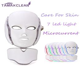 LM001 MOQ 1 pc 7 lumières LED Pon thérapie beauté PDT machine rajeunissement de la peau LED masque facial avec microcourant pour la peau wh7787376