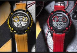 lmjli - SMAEL 2020 relojes para hombre, relojes deportivos LED SMAEL de la mejor marca resistente al agua hasta 50m, relojes militares S Shock para hombre, relojes digitales LED militares 1390