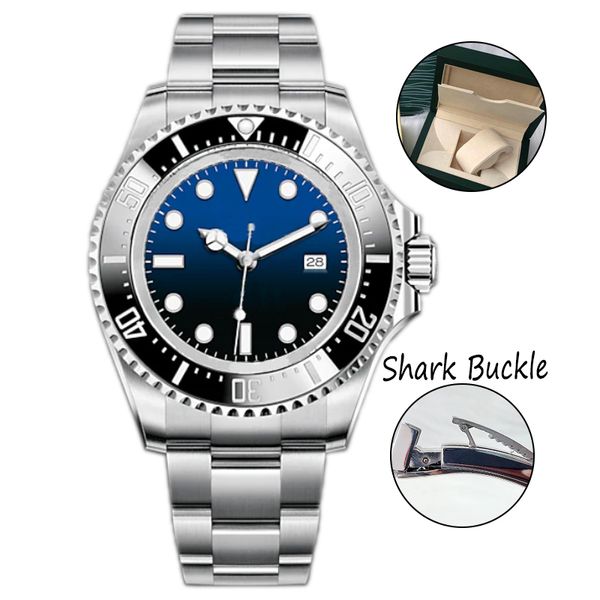 Montres mécaniques automatiques pour hommes 44mm Shark Buckle 2813 mouvement en acier inoxydable lumineux étanche montres montre de luxe dropshipping U1 usine