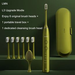 LMN L3-upgrade Brosse à dents électrique sonique Brosse à dents ultrasonique Brosse rechargeable Nettoyeur de dents Brosse à dents électrique adulteK2 231220
