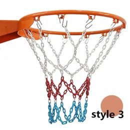 Cerceau de basket-ball extérieur Lndoor, filet métallique lourd, chaîne antirouille, anneaux de basket-ball en acier, accessoires de basket-ball Standard 231220