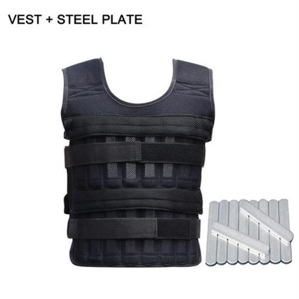 Chargement gilet lesté pour la boxe entraînement entraînement équipement de Fitness gilet réglable veste sable vêtements plaques de poids 42884