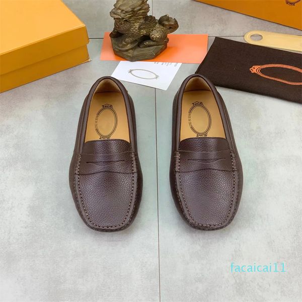 Mocasines de cuero para hombre, zapatos de diseñador clásicos de ante, zapatos de frijol, mocasines de ocio a la moda, talla 38-45