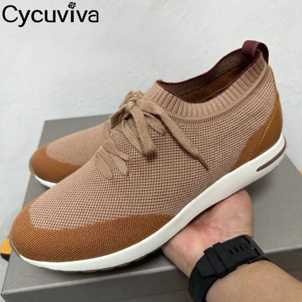 Mocasines venta caliente encaje tejido zapatos planos para mujeres de punta redonda de malla plesa malla transpirable loafer otoño otoño casual confort amante caminar zapatos