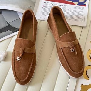 mocassins hommes chaussures de marque femmes appartements daim cuir de vache noeud lp charmes d'été marche mocassins talon bas sans lacet mocassins souples mocassins chaussures de conduite formelles décontractées