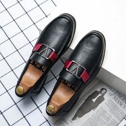 Loafers Heren Pu-leren schoenen Effen kleur Dagelijks Professioneel Ademend en antislip Business Casual Heren lederen schoenen