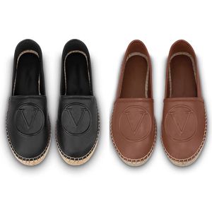 Mocassins Paris Chaussures décontractées espadrilles tribord mocassins en cuir pantoufle Sandales pour femmes pour diapositives de créateurs pour femmes noir blanc Chaussures habillées sandales plates