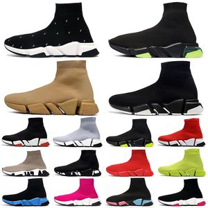 Mocassins Chaussettes Chaussures Designer Paris Speed Trainer 1.0 2.0 Runner Boost Clearsole Triple Noir Blanc Gris Jaune Graffiti Tennis Mocassins Plate-Forme Marque Taille eur 36-45