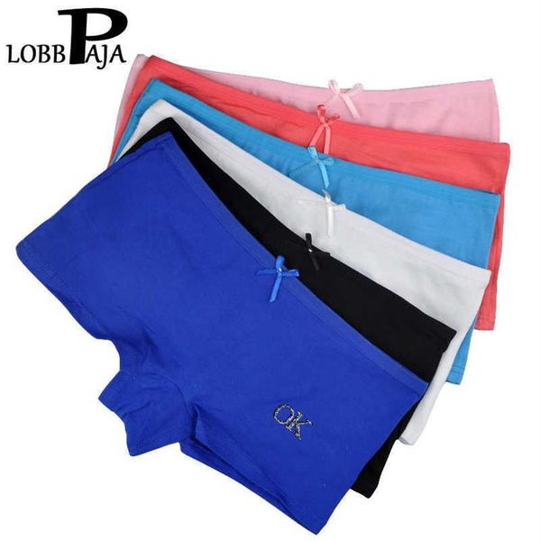 Lobbpaja Lot 6 pièces sous-vêtements de femme femmes culottes en coton boxeurs shorts Boyshorts caleçons dames intimes Lingerie pour femmes SH1206H