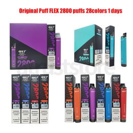 Lokaal magazijn Sigaretten bang vape Originele QST Puff flex 2800 Originele 850 mah batterij 8 ml 0% 2% 5% vapes wegwerpbladerdeeg Geautoriseerd 28 goede smaken op voorraad