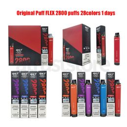 Entrepôt local E Cigarettes Bang Vape Original QST Puff Flex 2800 Mah original 8 ml 0% 2% 5% Vape jetable Autorisé Randm Tornado 28 types de belles couleurs