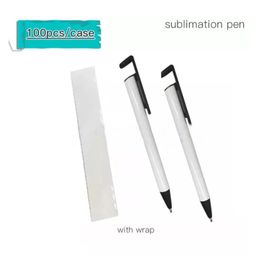 Entrep￴t local sublimation stylos ￠ bille en m￩tal pour la sublimation vide avec des fournitures d'￩criture de la promotion de la sous-trait de t￩l￩phone r￩tractable