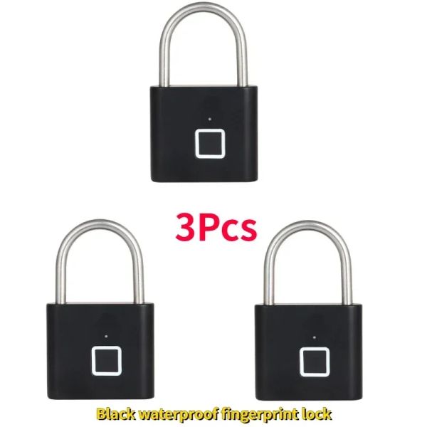 Verrouillage 1PCS / 3PCS Empreinte digitale Lock sans clé Antitheft Smart Lock Zinc Alloy Smart Security Electronic Cabinet Lock