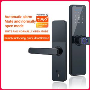 Vergrendel 2022 Nieuwe Tuya Electronic Lock WiFi Smart Door Lock Fingerprint Lock Wachtwoord IC -kaartsleutel USB -lading voor huis en hotels