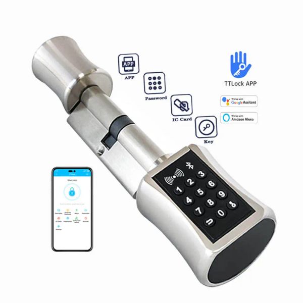 LOCK 2023 Ttlock Smart Passion Cylinder Cilindro sin llave sin llave Electronic Swipe Card Security y ladrones de suministros para el hogar