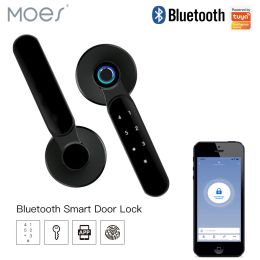 Verrouillage Bluetooth tuya verrouillage de porte intelligente multiple verrouillage des empreintes digitales Sécurité intelligente application Smart Life Mot de passe RFID Lock de porte