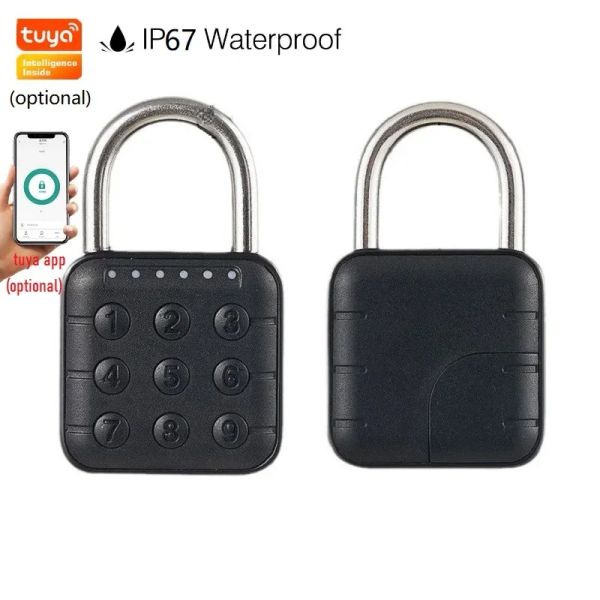 Lock Egfirtor Tuya Smart Home Biométric Digital Padlock IP67 Smart Door Smart Lock Lock Cermet Gyor