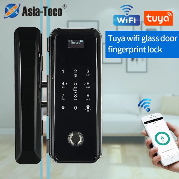 Lock Factory Venta directa Direct Wifi Tuya Huella Fingle Huella Office Glass Lock App/Finger/Card/Code/Remote Control Desbloqueo Wifi Builtin Wifi