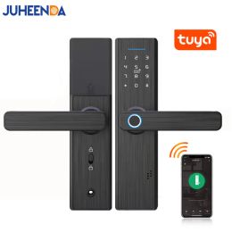 Vergrendelde vingerafdrukvergrendeling tuya -app wifi smart lock digitale cerradura inteligent appartement beveiliging elektronisch wachtwoord rfid deur slot