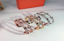 Bracelets en or avec serrure pour femmes, Punk, cadeau luxueux, bijoux de qualité supérieure, ceinture en cuir, livraison de Bracelet Doubledec4671415