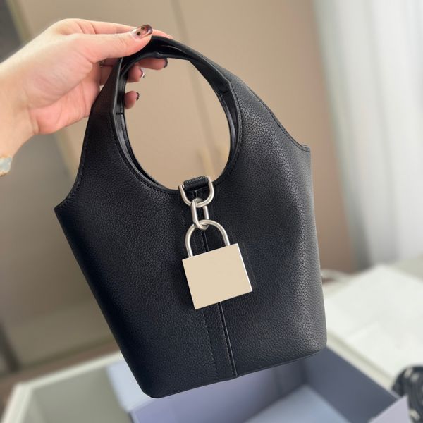 Lock Hasp Totes Femme Designer Bucket Sac fourre-tout en cuir sacs à main