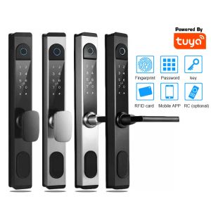 Vergrendel intelligente vingerafdrukdeur slot European Mortise Tuya App Elektronisch schuifdeurslot voor Home Office Security Access Control