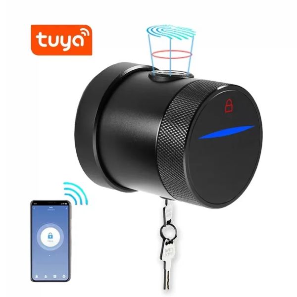 Verrouiller le levier d'entrée sans clé Fechadura Digital Tuya App APP-Finger empreinte Poignée de porte intelligente avec clé mécanique