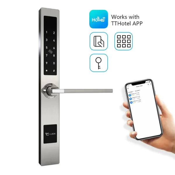 Verrouiller la sécurité de l'entrée sans clé RFID Carte de glissement numérique Hôtel Smart Electric Lock avec Tthotel Web Management System