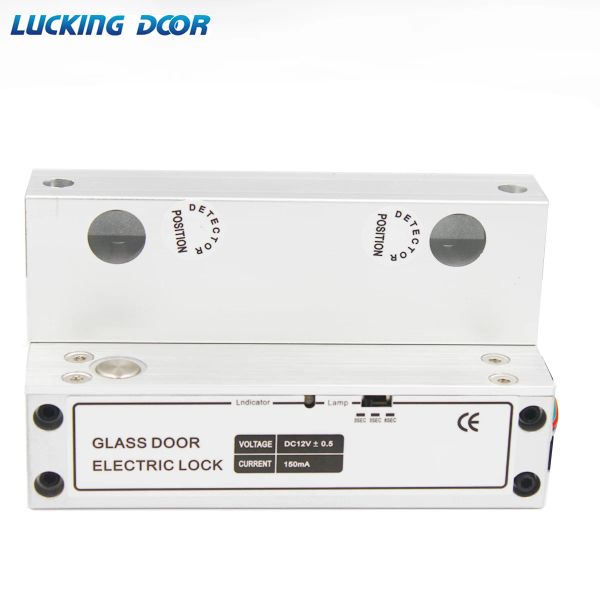 Verrouillage Lucking Porte DC12V Sécurité gauche Sécurité de verrouillage électrique verrouillage de verrouillage de goutte sans cadre verrouillage électronique de porte en verre pour contrôle d'accès