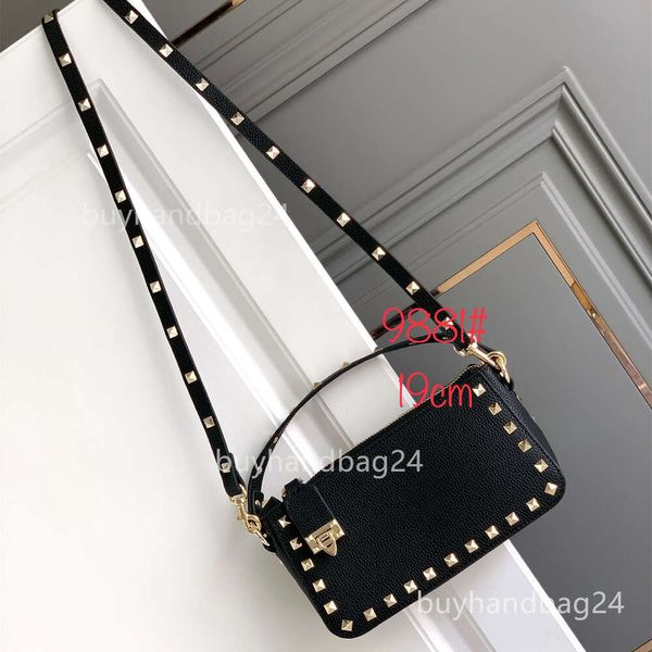 Lock Lychee Bag 2024 Mujer Single Crossbody Vallentinos Bolsas para mujeres pequeños Vlogoo Hommal Handheld Rock Shoulder Stud Fashion Fashion Hebilla Q084