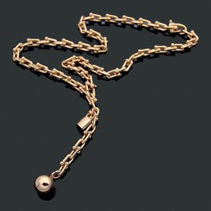 slot kettingontwerper U-vormige ketting set ronde hanger originele mode klassiek vrouwelijk sieraden geschenk met box2677
