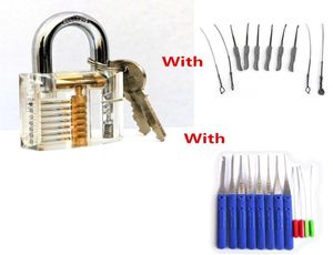 Lock Picks Tools Galk Practice Lock avec deux ensembles de touches cassées Extracteur Set Tool Key Tool Retirant les crochets de suppression Kit de verrouillage B3672551