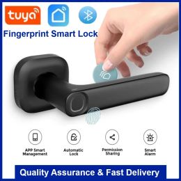 Verrouiller R2 Smart Door Lock Empreinte d'empreinte digitale Lock Empreinte digitale / NEC Carte / Application Téléphone avec verrouillage verrouillage électronique Support Tuya / Alexa / Google Home