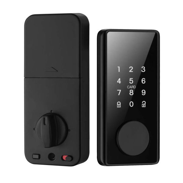 Verrouiller Smart Deadbolt Locks Digital Tuya application biométrique Mot de passe digital de mot de passe électronique Keyle Electronic Lock Front Alexa Keypad Lock