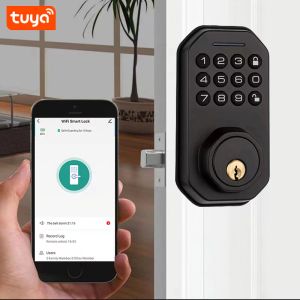 Lock Smart Door Lock Tuya Wifi Contraseña digital Contraseña Mecánica Seguridad Home Lock Auto Lock con 60/70 Deadbolt Mortise