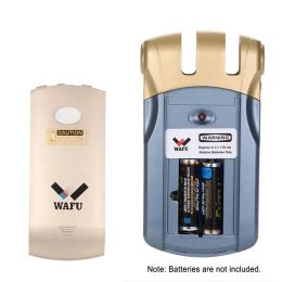 Verrouiller la porte de sécurité Smart Lock est facile à installer WAFU 018 PRO ELECTRIC DOOR LOCK Contrôle sans fil avec l'interrupteur à distance